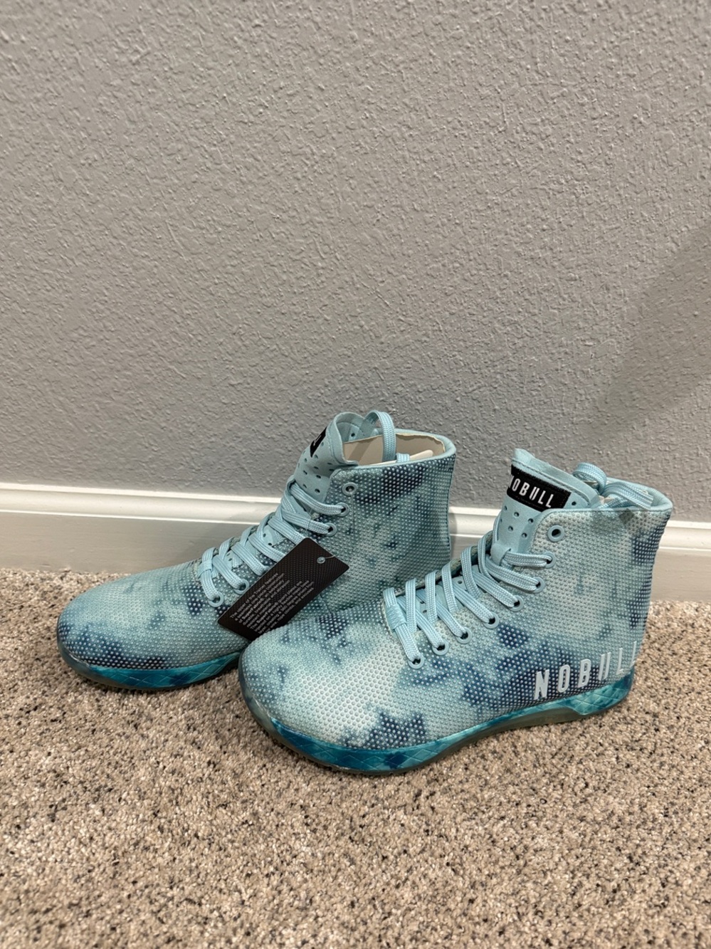 NOBULL NWT Aqua Teal High-Top Trainer Shoes - Picture 4 of 5